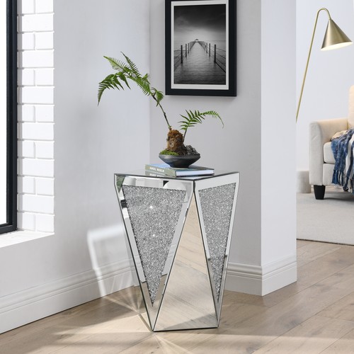 Silver mirrored end - silver,