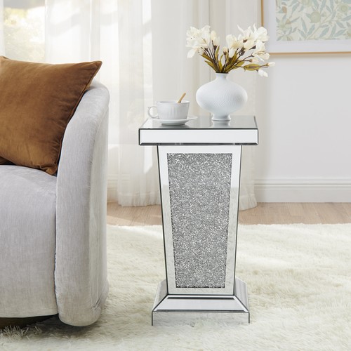 Silver mirrored end - silver,
