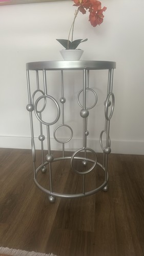 Round silver metal indoor end - silver,