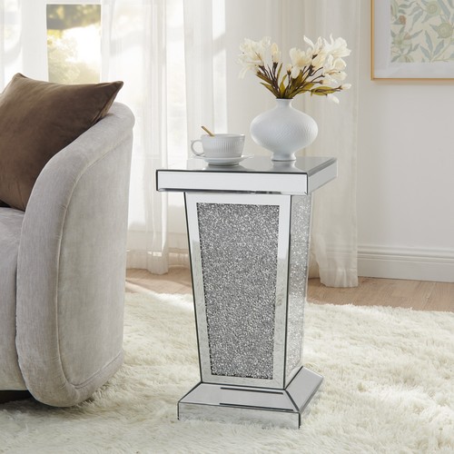 Silver mirrored end - silver,