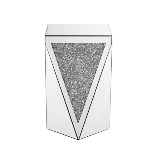 Silver mirrored end - mirrored,