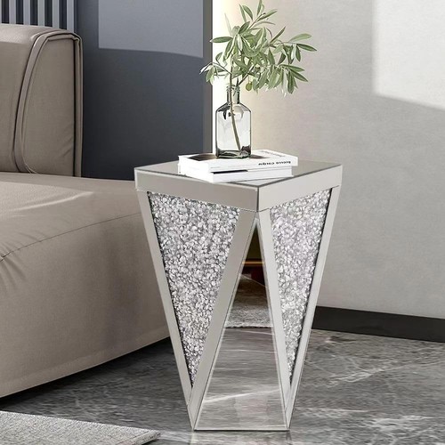Silver mirrored end - silver,