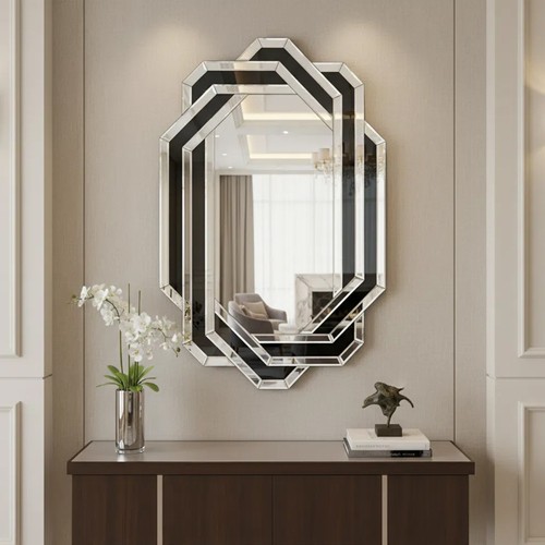Modern mirrored console table - mirrored,