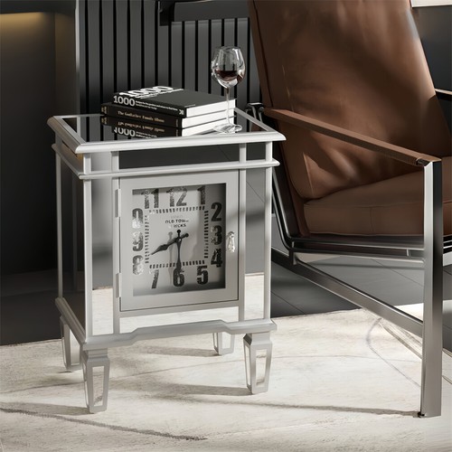 Mirrored end table - mirrored, sparkly