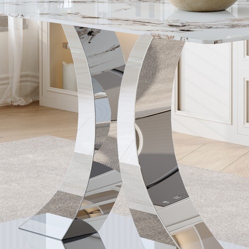 Table leg metal silver - leg,
