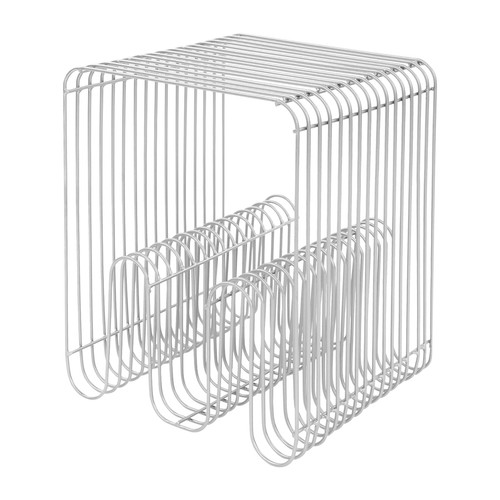 Wave side table carbon - carbon, steel